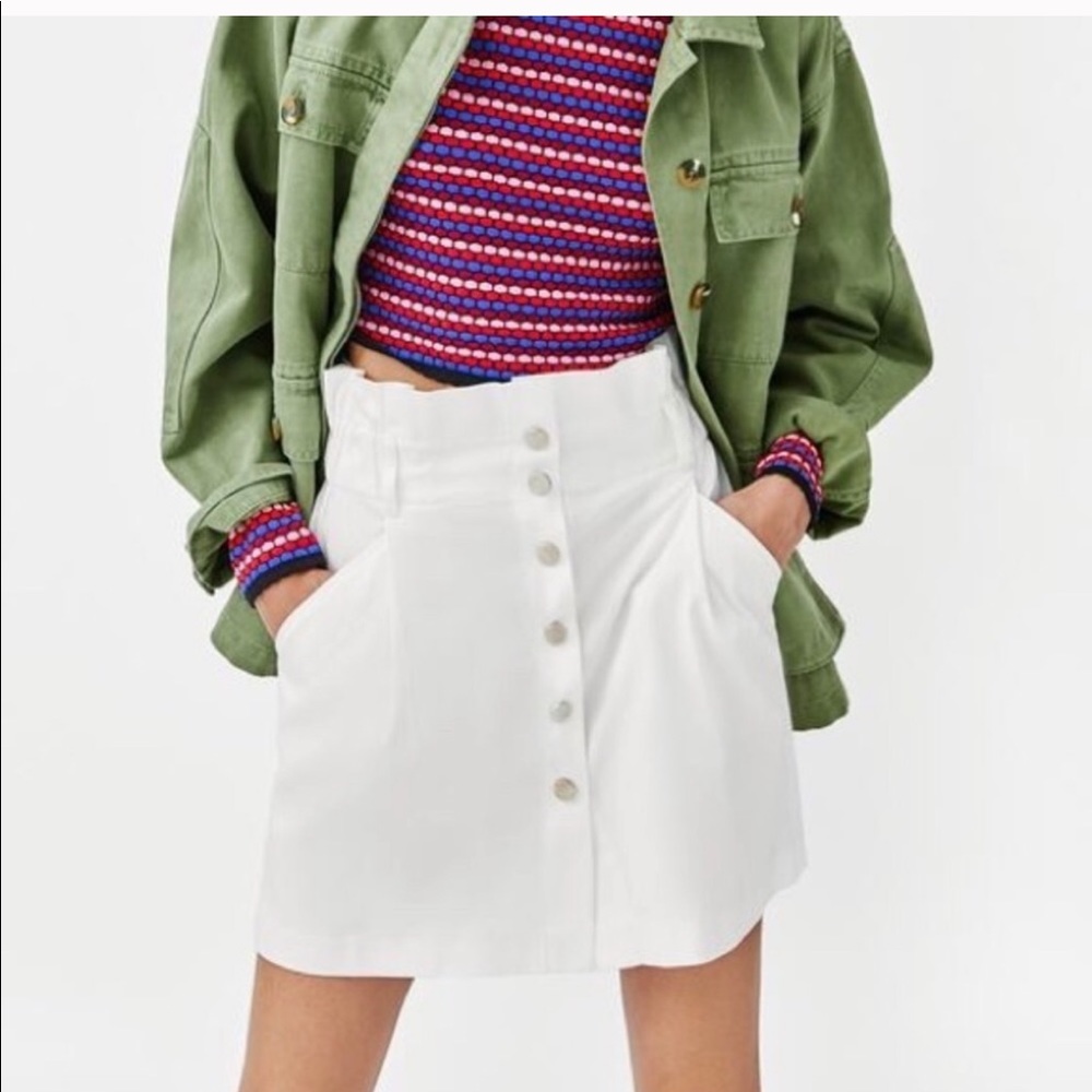 Zara White Skirt NWT size S